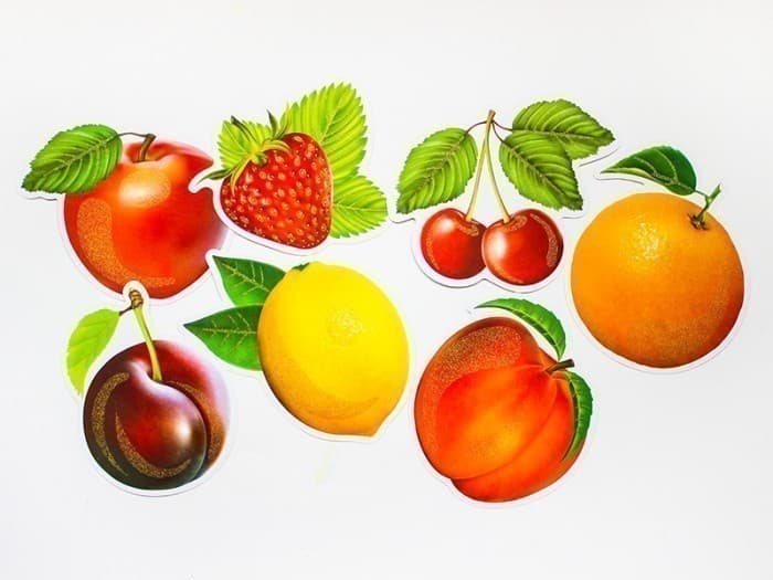 Набір прикрас із блискітками.Фрукти(ред.), фото - 3