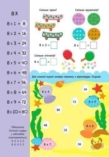 Таблиця множення чисел 8 і 9, фото - 3