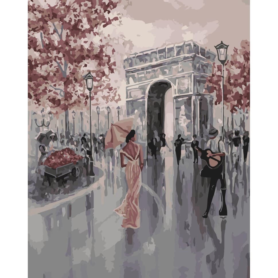 Набір для розпису &amp;quot;Пані на площі Етуаль&amp;quot; 40*50 см, фото - 1