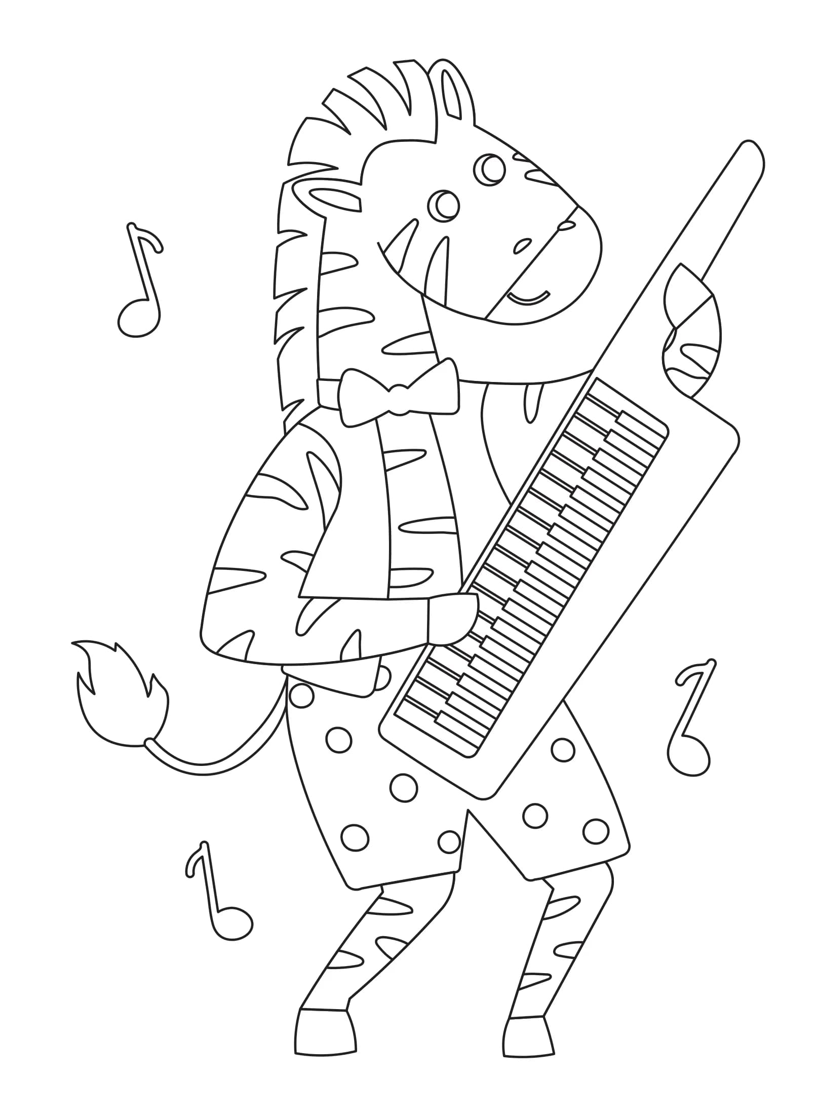 Розмальовка. Тваринки на концерті, фото - 3