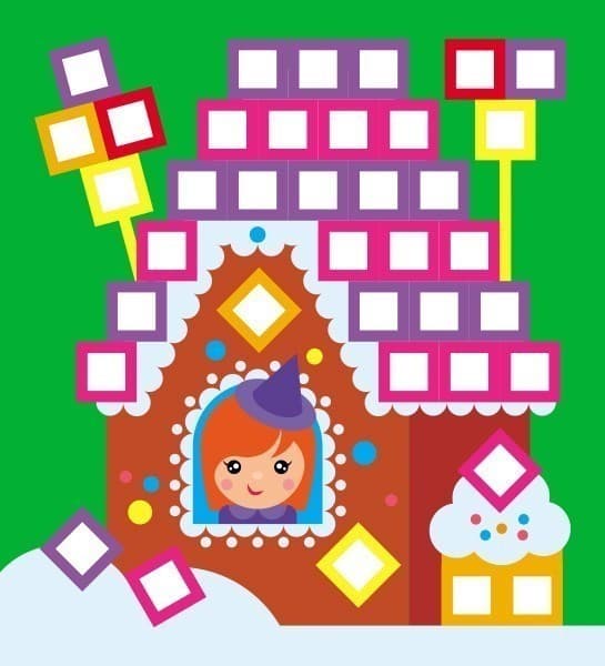 Мозаїка з наліпок. Для дітей від 4 років. Квадратики, фото - 2