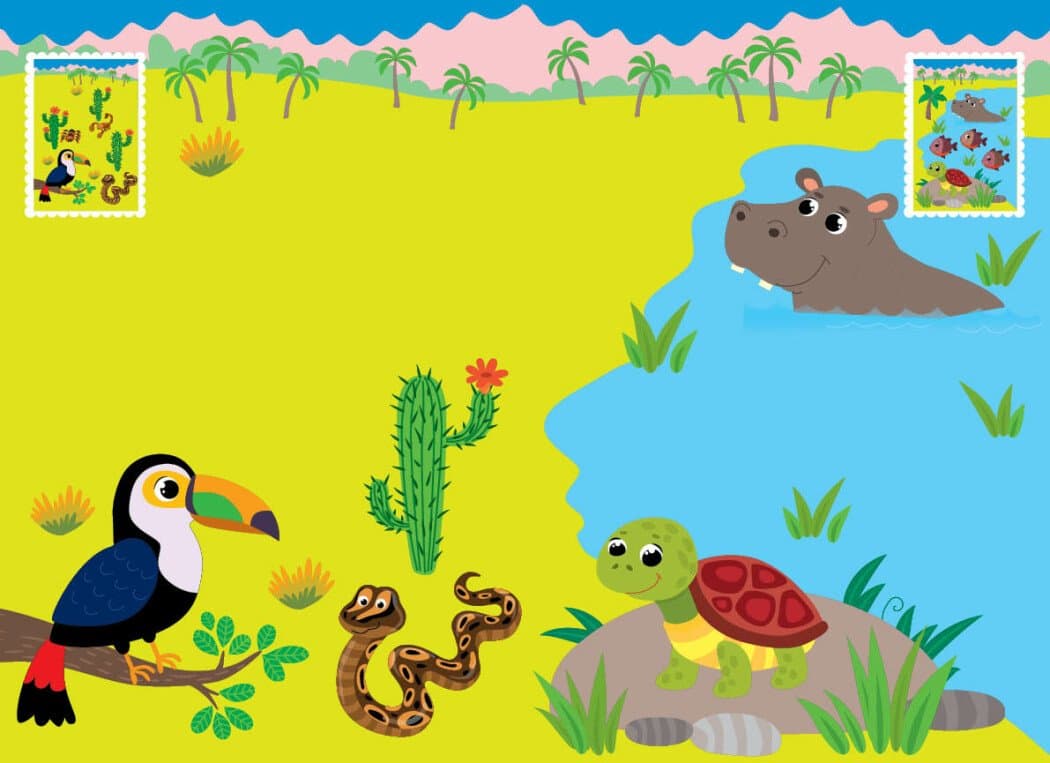 Прості аплікації великими наліпками. Тварини світу, фото - 2