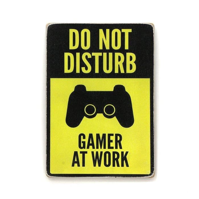 Постер 'Do not disturb. Gamer at work. Yellow and black', фото - 1