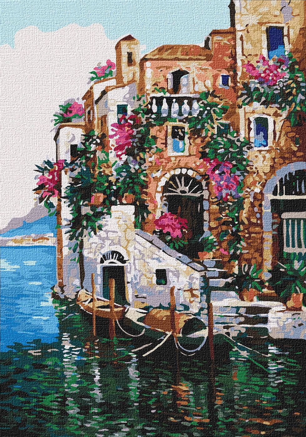 Набір для розпису по номерах. Морський пейзаж &amp;quot;Кольори Тоскани&amp;quot; 35*50см, фото - 1