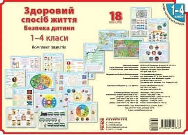 Здоровий спосіб життя. Безпека дитини. 1-4 класи. Комплект плакатів для початкової школи