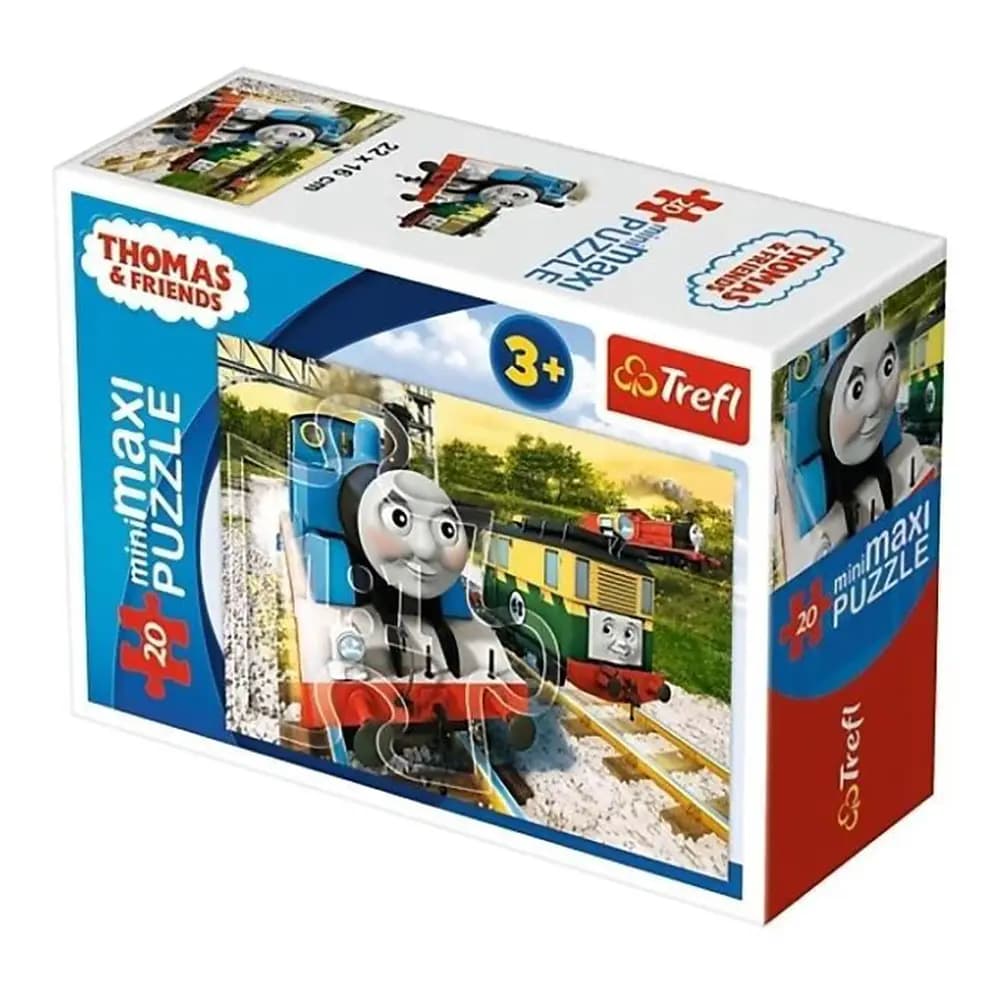 Пазли - (Міні - Максі) - &amp;quot;Перегони&amp;quot; / Паравозик Томас / (56019)/Trefl, фото - 1