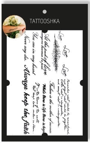 Тату сет &amp;quot;10+ написів&amp;quot;, фото - 2