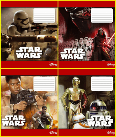 Зошит А5, скоба, 48 арк., лінія, офсет, STAR WARS