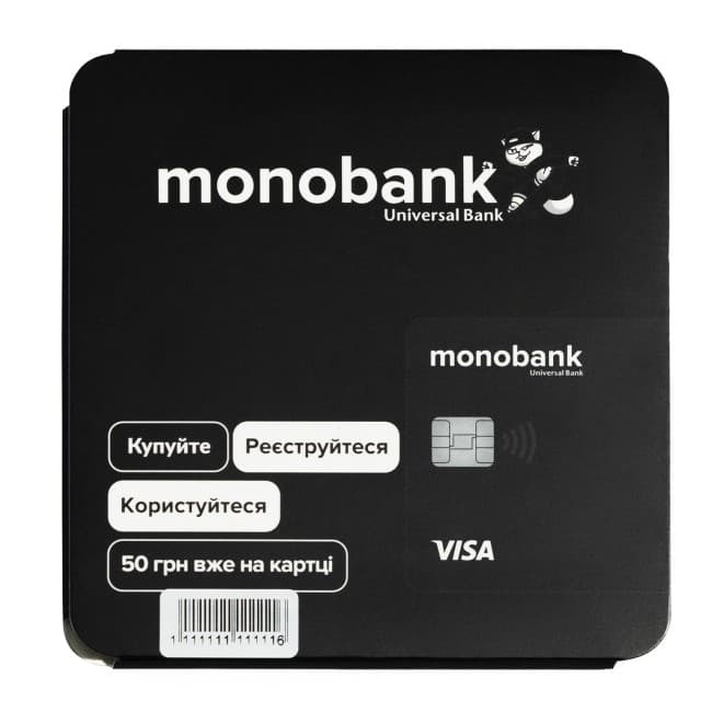 Дитяча картка monobank (чорна), фото - 1