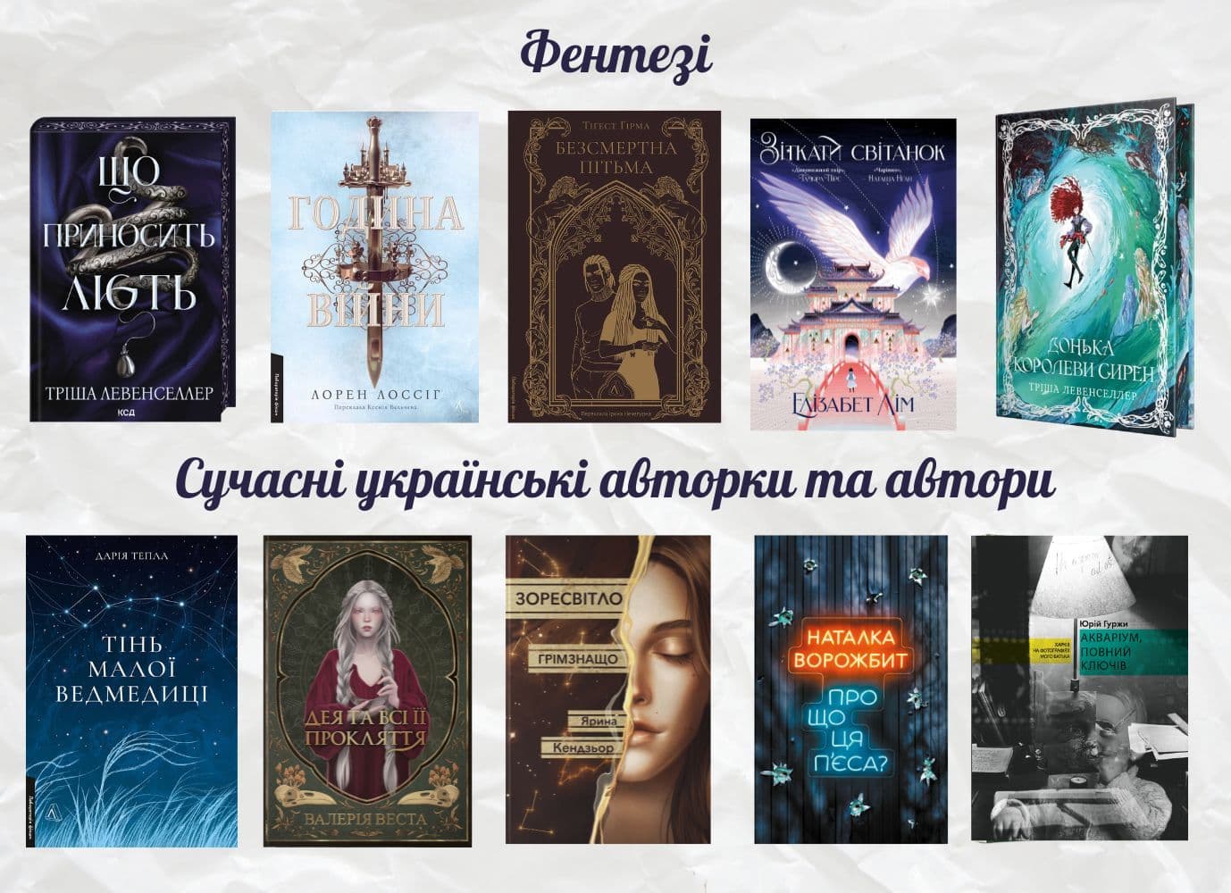 Книжкові новинки на сайті КнигоЛенд, які ви не захочете пропустити: фентезі та книжки сучасних українських авторок та авторів
