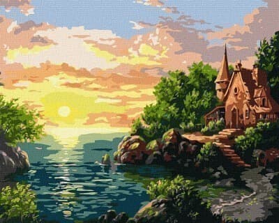 Набір для розпису по номерах. &amp;quot;Захід сонця&amp;quot; 40х50см, фото - 1