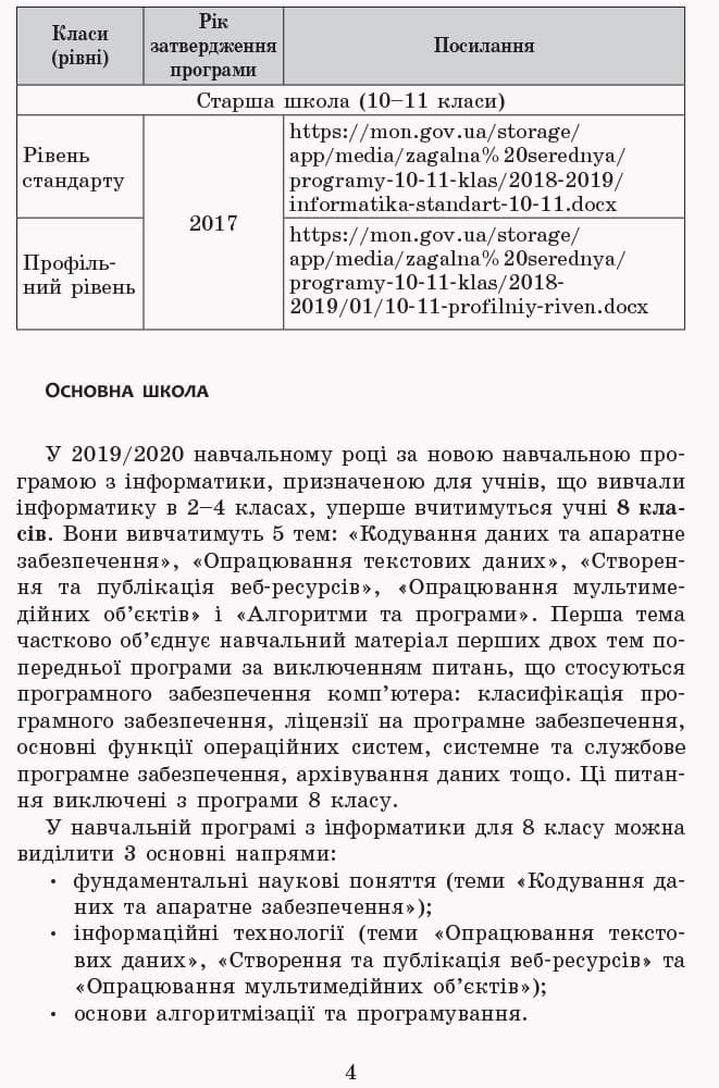 Інформатика. 5-11 кл. Навчальні програми, методичні рекомендації (2019/2020 н. р.), фото - 3