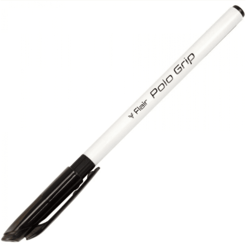 Ручка кулькова Polo Grip з гумовим грипом 1310 черная, фото - 1