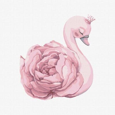 Набір для розпису по номерах. &amp;quot;Принцеса лебідь&amp;quot; 30*30см, фото - 1