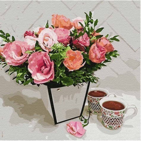 Картина за номерами - Ароматне чаювання 40*40см, фото - 1