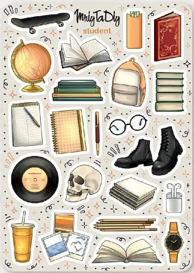 Стікер лист з наклейками &amp;quot;STUDENT&amp;quot;