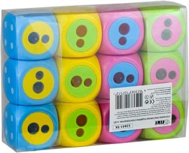 Стругалка пластик подвійна 12шт з контейнером 52641-TK