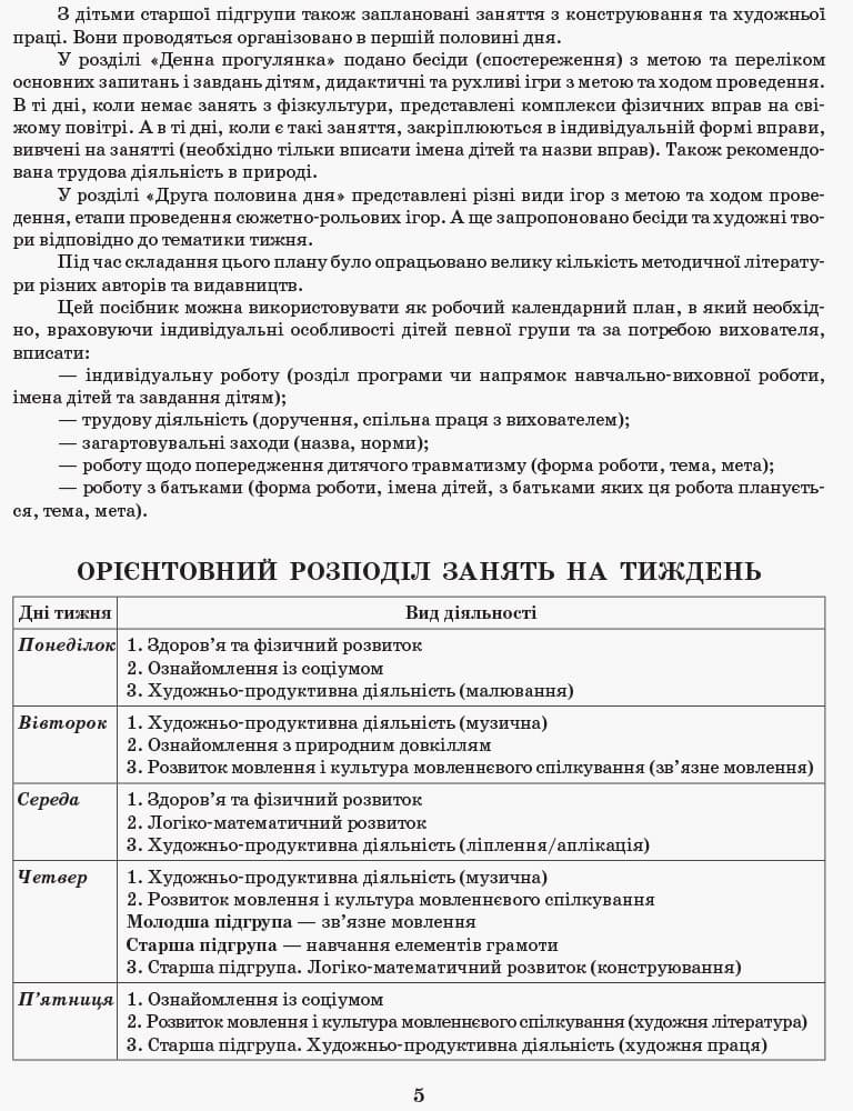 Розгорнутий календарний план. Різновікова група 4-6 років. Вересень, фото - 3