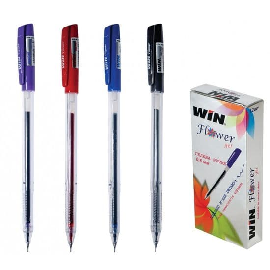 Ручка гел 0.6мм красн &amp;quot;FLOWER&amp;quot;, фото - 1