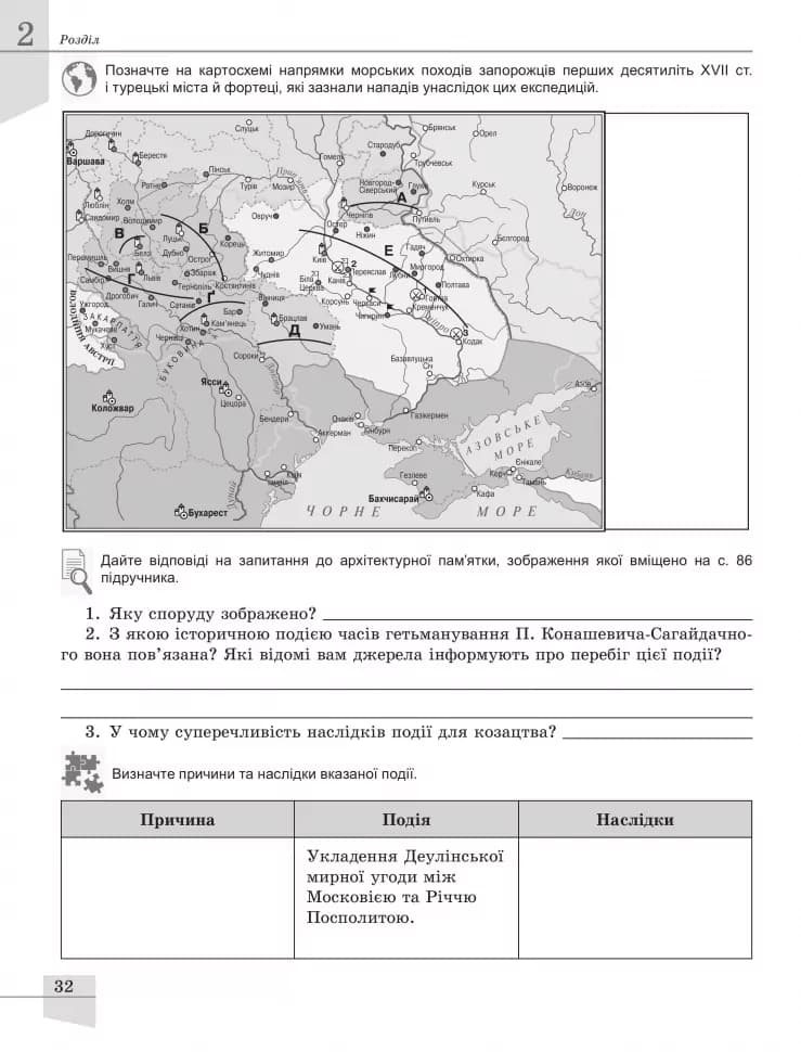 НУШ Історія України 8 клас. Зошит для поточної і тематичного оцінювання – Власов В., Данилевська О., фото - 2