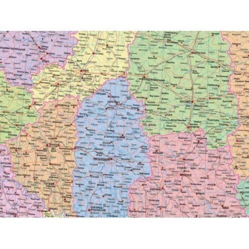 Україна. Політико-адміністративна карта, м-б 1:1 500 000 (ламінована, на планках), фото - 2