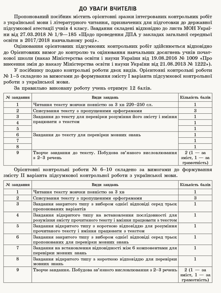 Українська мова. Літературне читання. 4 кл. ДПА для ЗЗСО, фото - 2