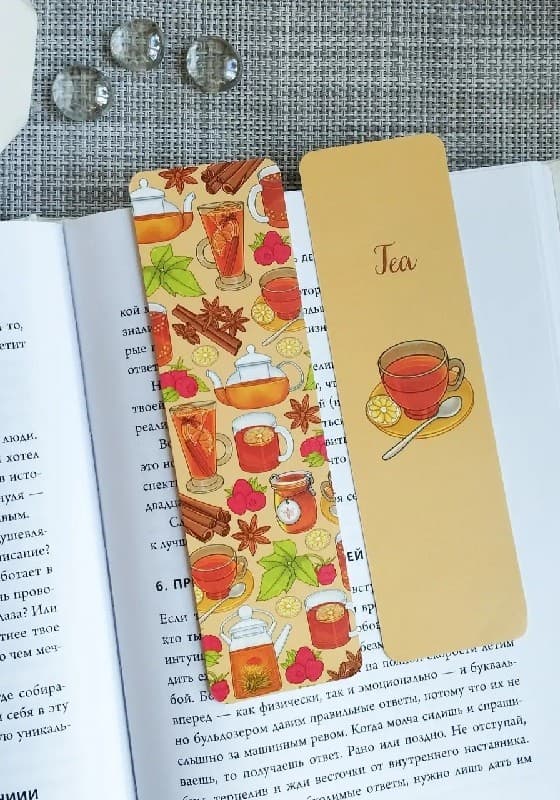 Закладка двухстороння для книги «Tea», фото - 2