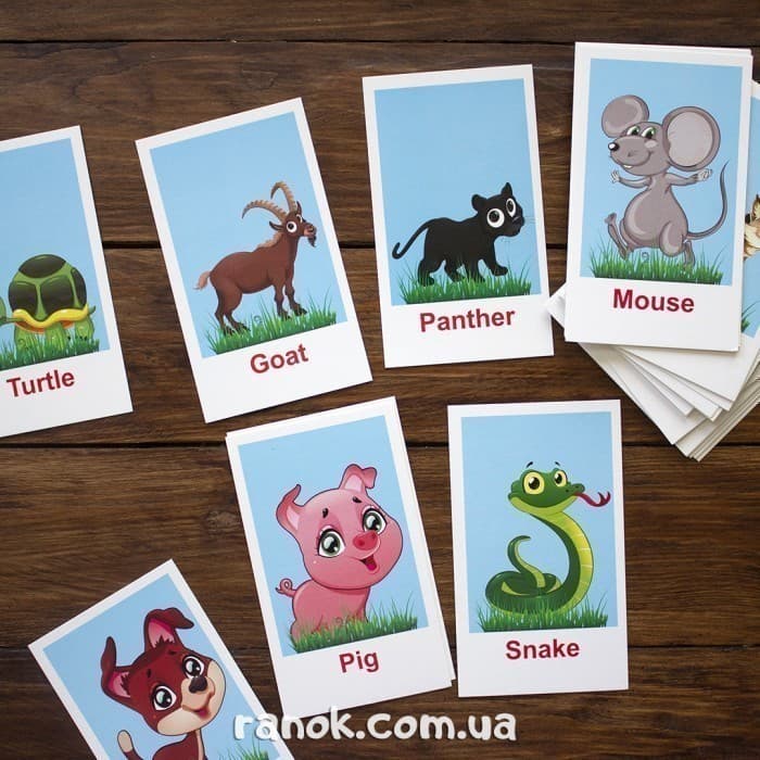 Набір карток.Англійська мова.Тварини, фото - 2