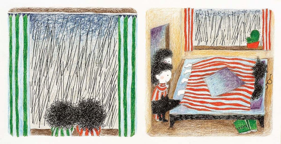 Кучеряві думають, що робити в дощ, фото - 2