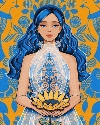 Набір для розпису по номерах. &amp;quot;Квітка весни&amp;quot; 40х40см, фото - 1