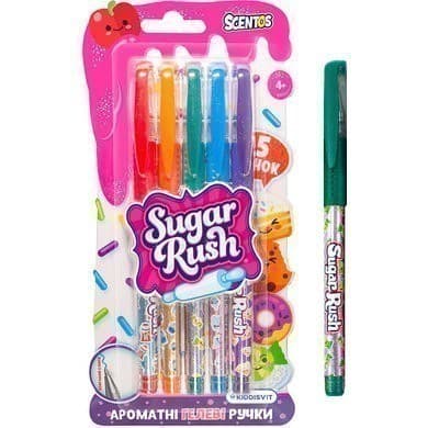 Набір ароматних гелевих ручок 5 шт.&amp;quot;Sugar Rush&amp;quot; - ЯСКРАВИЙ БЛИСК, фото - 1