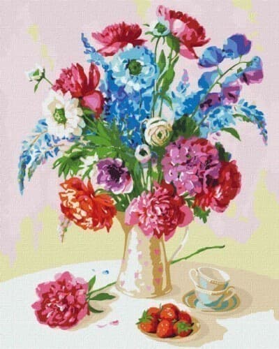 Набір для розпису по номерах. &amp;quot;Полуниця на двох&amp;quot; 40*50см, фото - 1