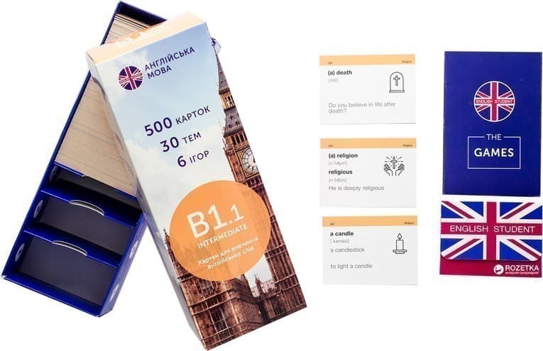 Картки англ. мова B1.1 Intermediate 500 шт, фото - 1