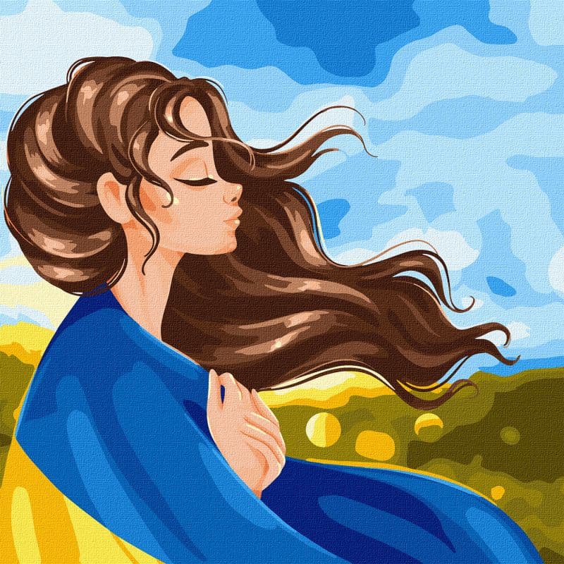 Набір для розпису по номерах. &amp;quot;Серденько України&amp;quot; 40х40см, фото - 1