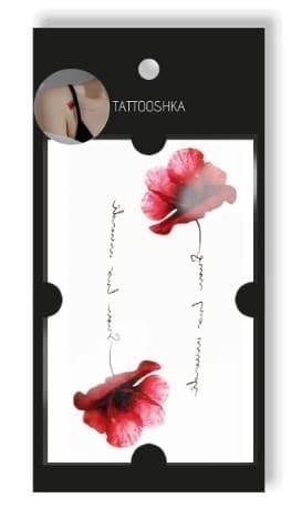 Тату &amp;quot;Червоні маки&amp;quot;, фото - 1