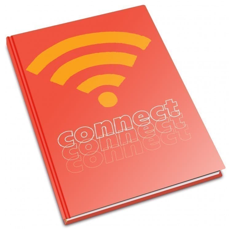 Блокнот А5 Connect Червоний Тверда обкладинка 96 аркушів Клітинка, фото - 1