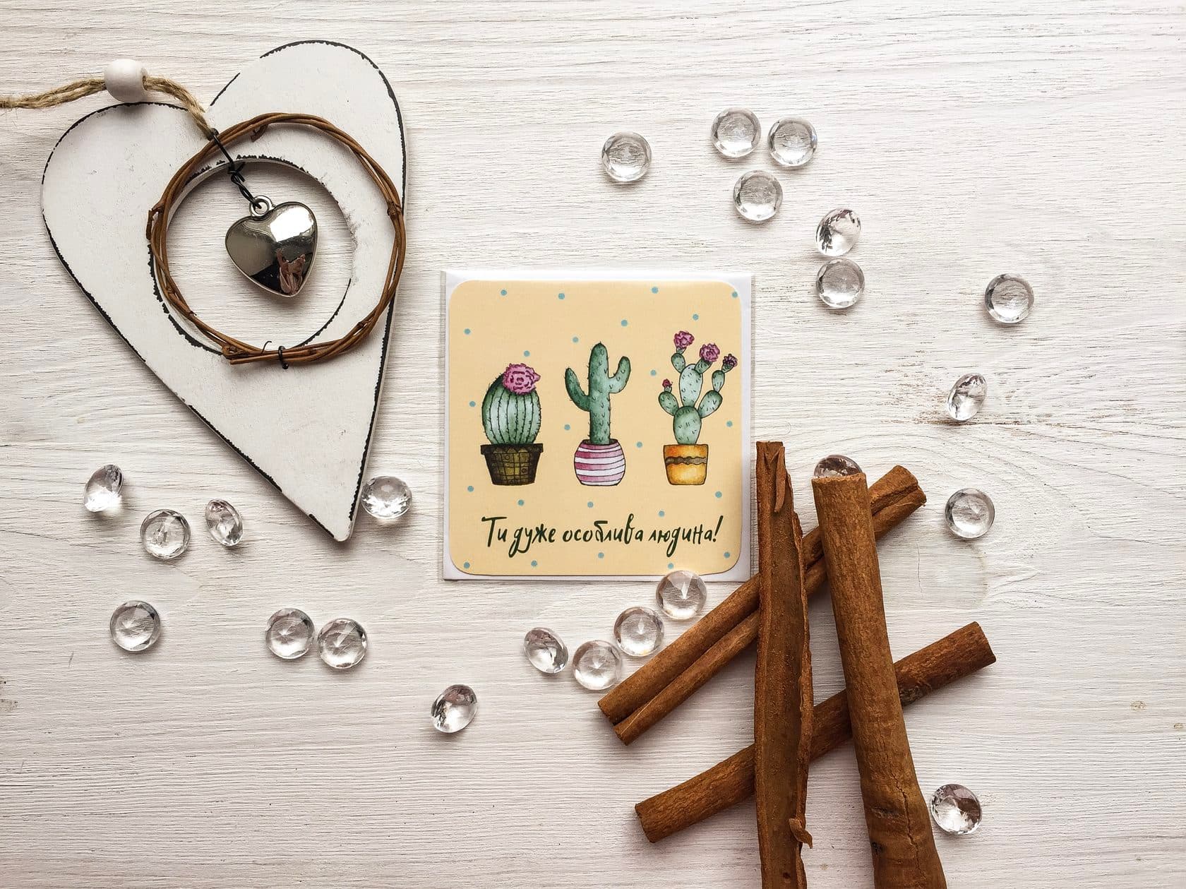 Міні листівка Кактус, фото - 1