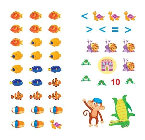 Кольорові прописи Лічимо та записуємо цифри (+ наліпки), фото - 2