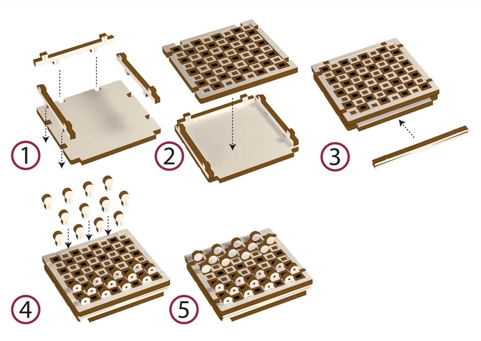 Дерев&#39;яна 3D-модель &amp;quot;Гра &amp;quot;Шашки&amp;quot;, фото - 3