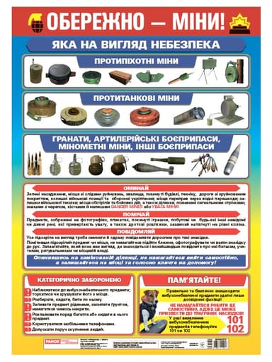 Плакат _Обережно міни