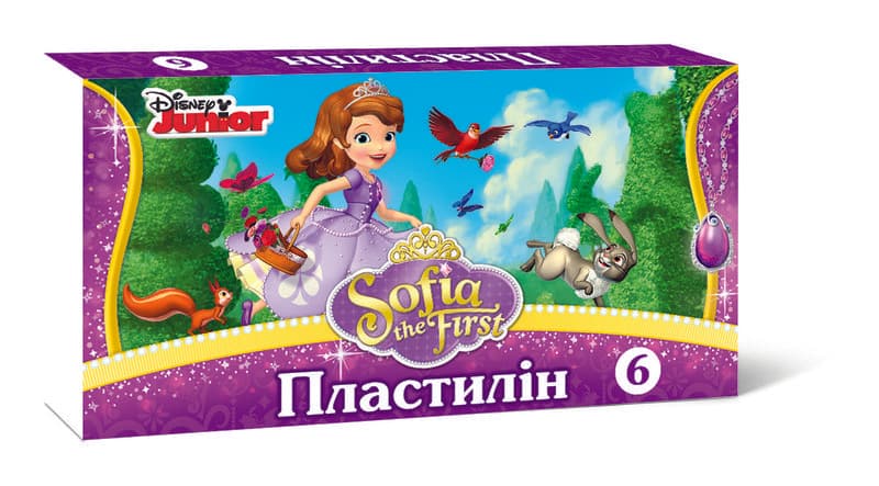 Пластилін Прінцеса Софія 6 кольорів, фото - 1