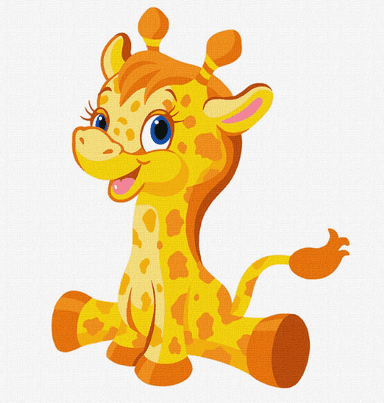 Набір для розпису по номерах. &amp;quot;Маленький жираф&amp;quot; 30х30см