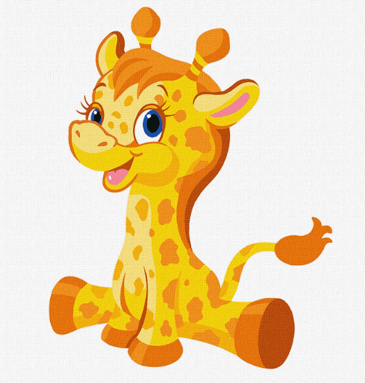 Набір для розпису по номерах. &amp;quot;Маленький жираф&amp;quot; 30х30см, фото - 1