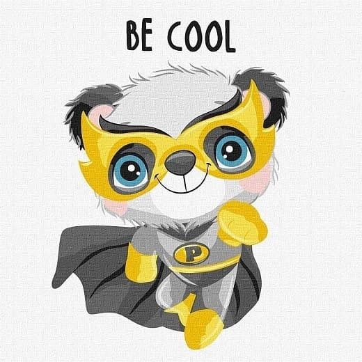 Набір для розпису по номерах. &amp;quot;Крутезна панда&amp;quot; 30х30см, фото - 1