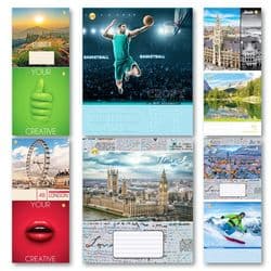 Зошит 48 аркушів,клітинка,кольорова обкладинка, МИКС, фото - 1