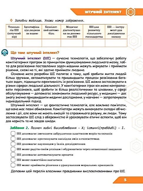 6 клас. Інформатика. Зошит проєктів. Штучний інтелект. Машинне навчання. Коршунова О. В., фото - 3