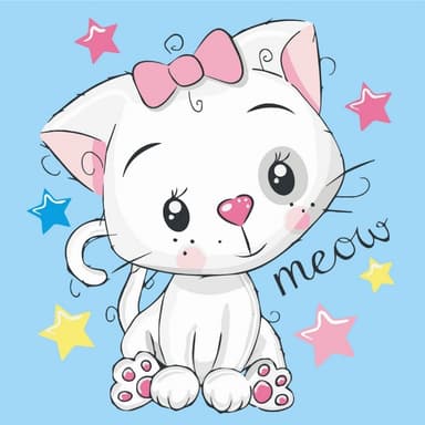 Набір для розпису &amp;quot;Біленька киця&amp;quot; 30*30 см