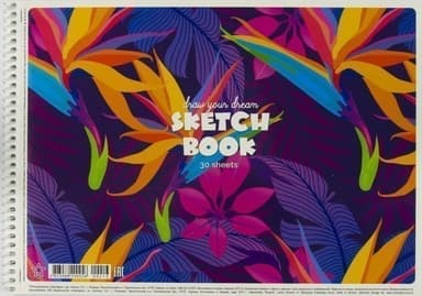 Альбом д/мал Star PB-SC-030-213 30ар А4 спiр з перф глiтер карт/обкл