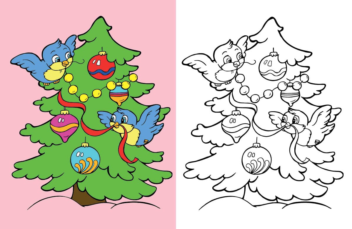 Подивись і розфарбуй. Новий рік, фото - 3