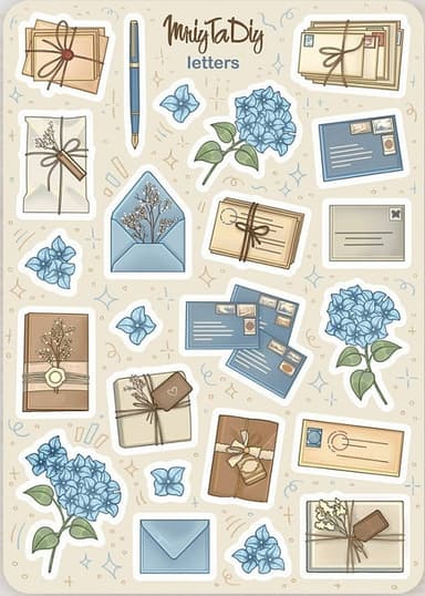 Стікер лист з наклейками &amp;quot;LETTERS&amp;quot;